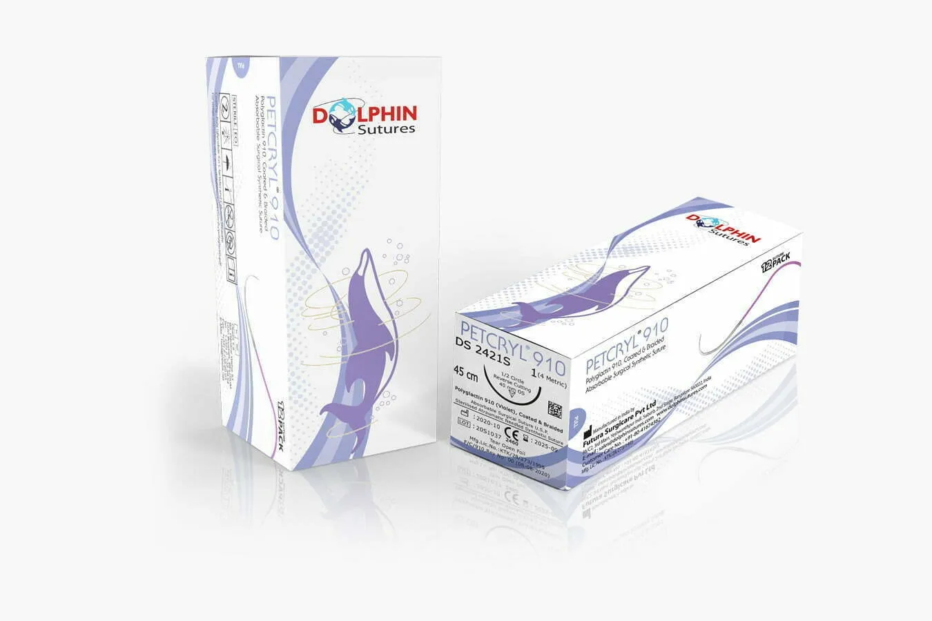 Resorbierendes Nahtmaterial aus Polyglactin 910 Dolphin Sutures
