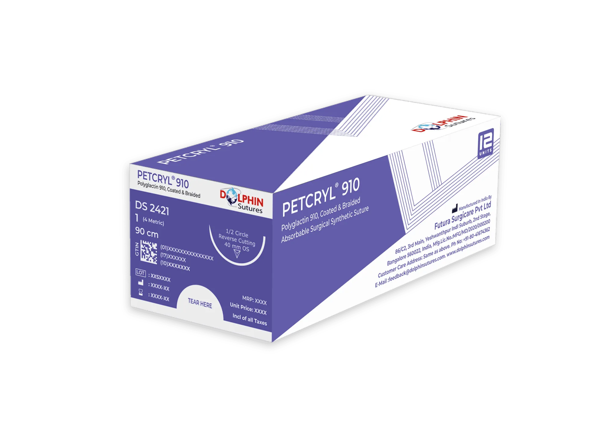 Petcryl 910 Dolphin Sutures