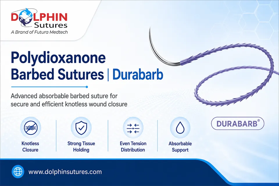 Polydioxanone Barbed Sutures | Durabarb by Dolphin Sutures