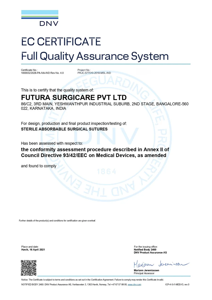 DNV EC Certificate — DNV · Notified Body 2460