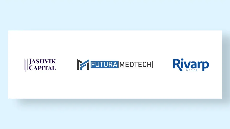 Logos of Jashvik Capital, Futura Medtech and Rivarp Medical