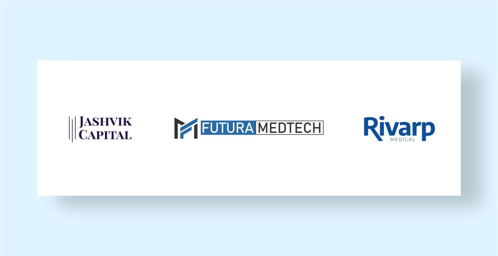 Logos of Jashvik Capital, Futura Medtech and Rivarp Medical