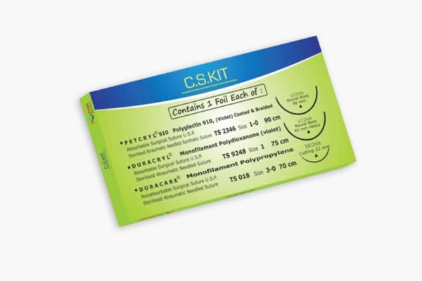caesarean suture Kit back Dolphin Sutures