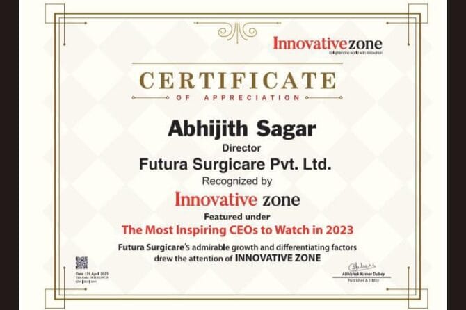 Futura Surgicare’s CEO Recognized as one of the “Most Inspiring CEOs to Watch in 2023”